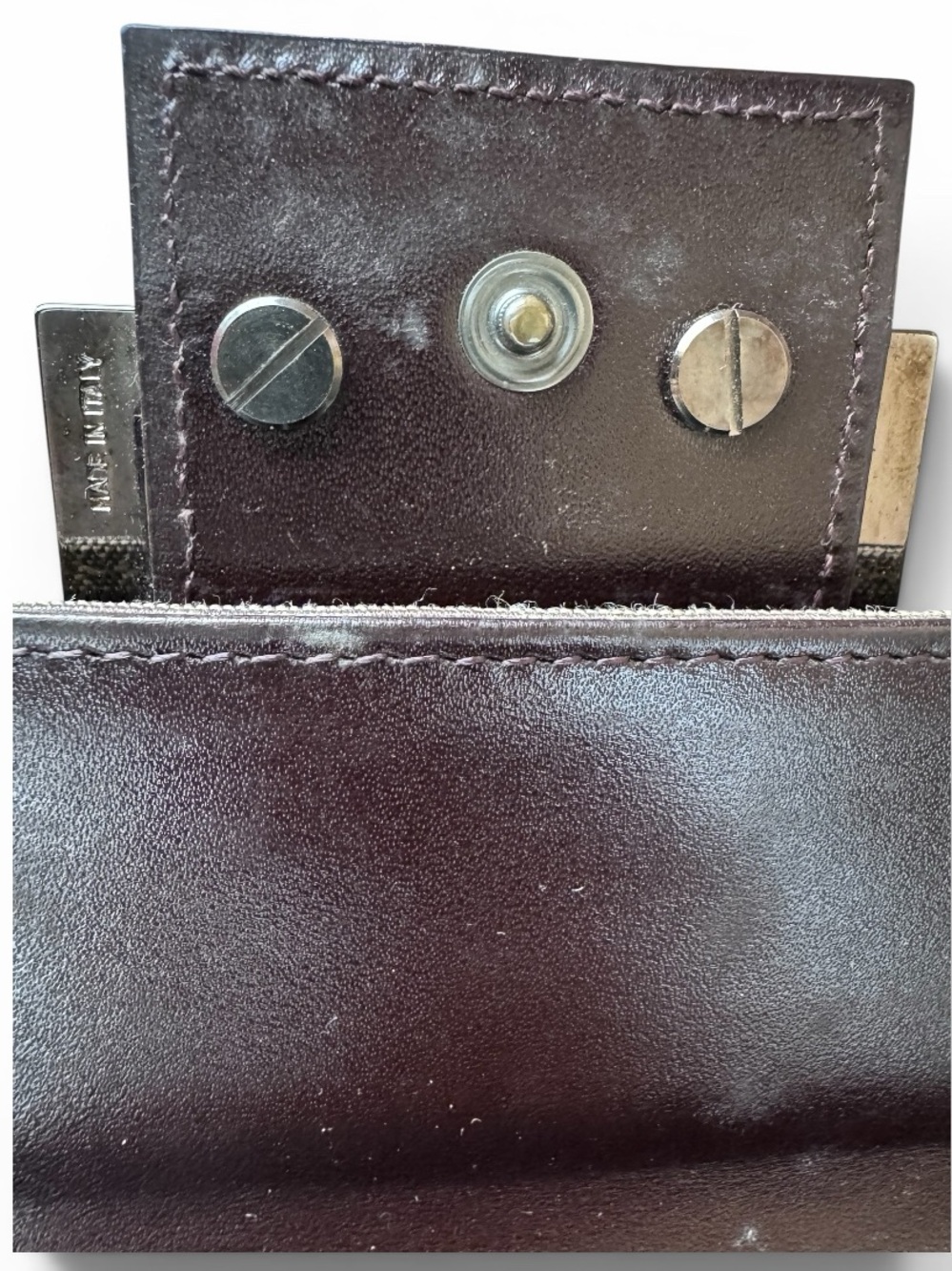 Fendi Zucca FF Trifold Wallet Brown Canvas & Leather Vintage Made in Italy - Picture 7 of 13